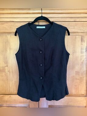 Abercrombie & Fitch Linen-Blend Button Vest